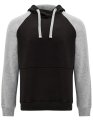 Heren Hoodie Badet Roly SU1058 zwart-grijs